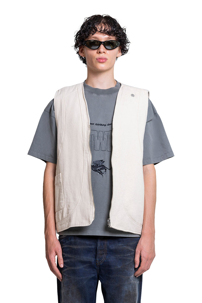 Service Area REVERSIBLE VEST CREAM Light Gray