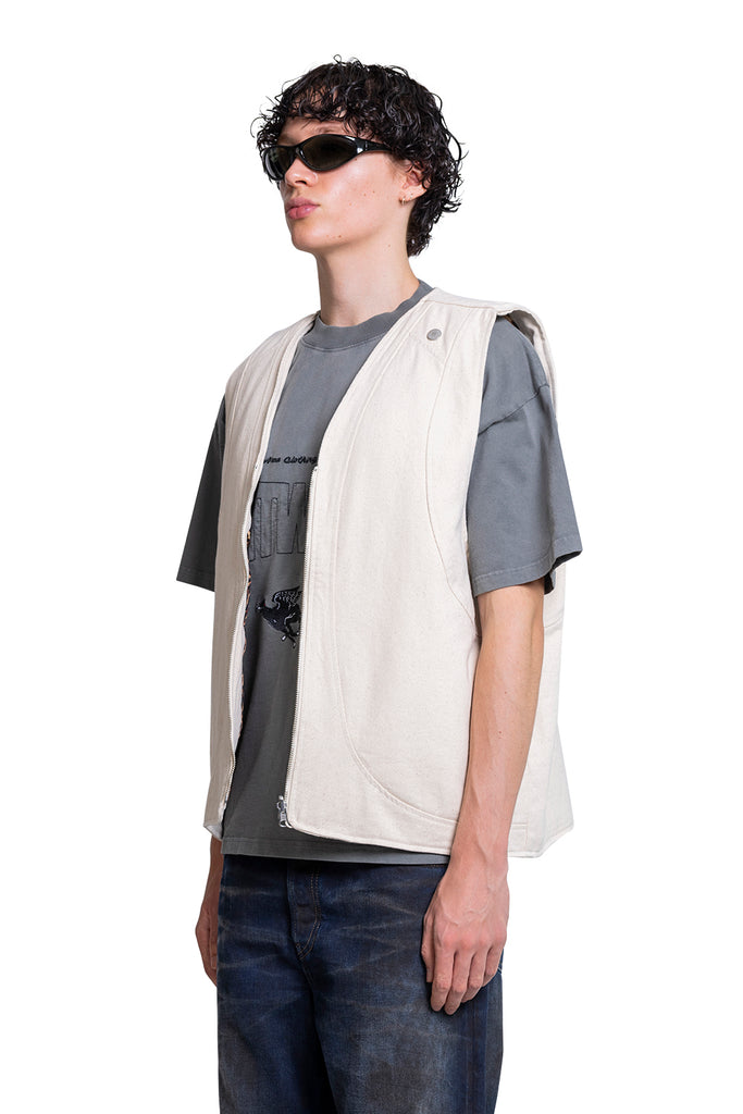 Service Area REVERSIBLE VEST CREAM Light Gray