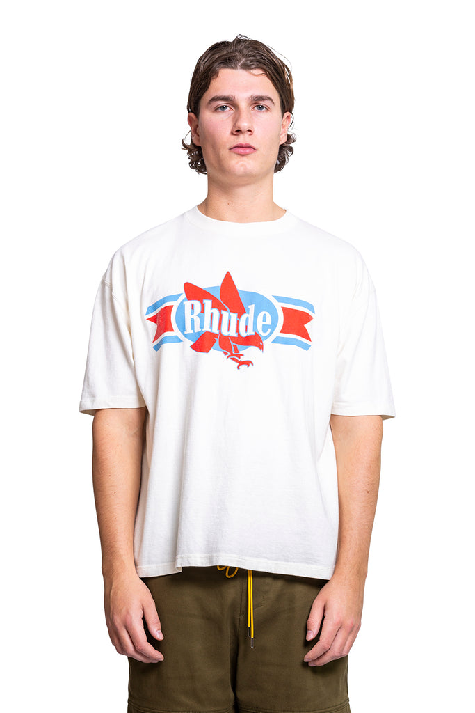 RHUDE CHEVRON EAGLE TEE VTG WHITE Dark Slate Gray