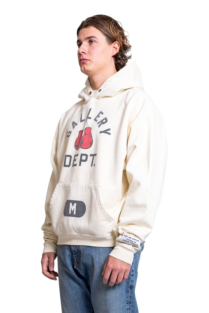 Gallery Dept. BOXING MERCH HOODIE CREAM Light Gray