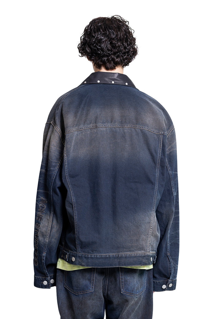 Acne Studios FADED DENIM JACKET DARK BLUE Dark Slate Gray