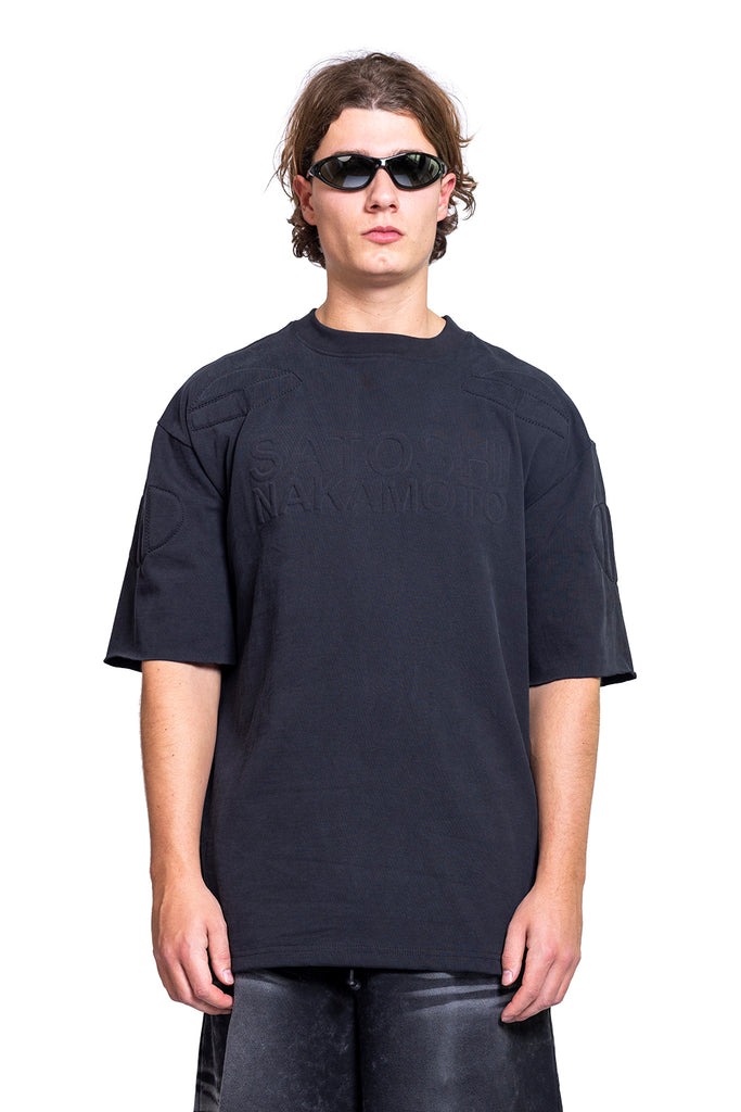 SATOSHI NAKAMOTO MOTO TEE BLACK Dark Slate Gray