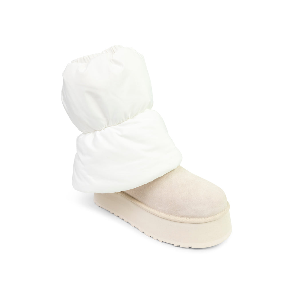 Ugg W CLASSIC MINI DIPPER PUFFER  WHITE / CERAMIC Beige