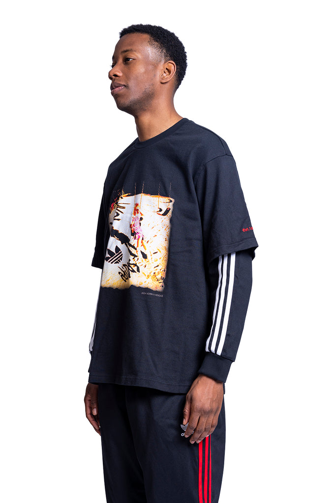 Adidas KORN LONGSLEEVE BLACK Dark Slate Gray