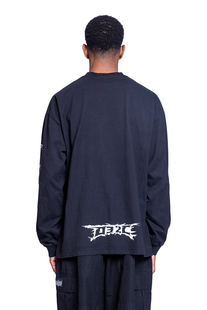 032c ''NERVE SHATTER'' BOXY LS FADED BLACK Gray