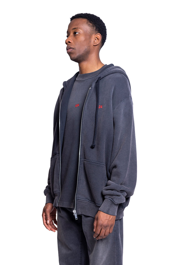 424 ZIP UP HOODIE BLACK Dark Slate Gray