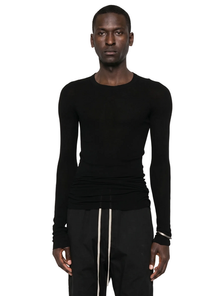 Knit T Shirt Rick Owens Rib LS T Black Mens – ANSH46