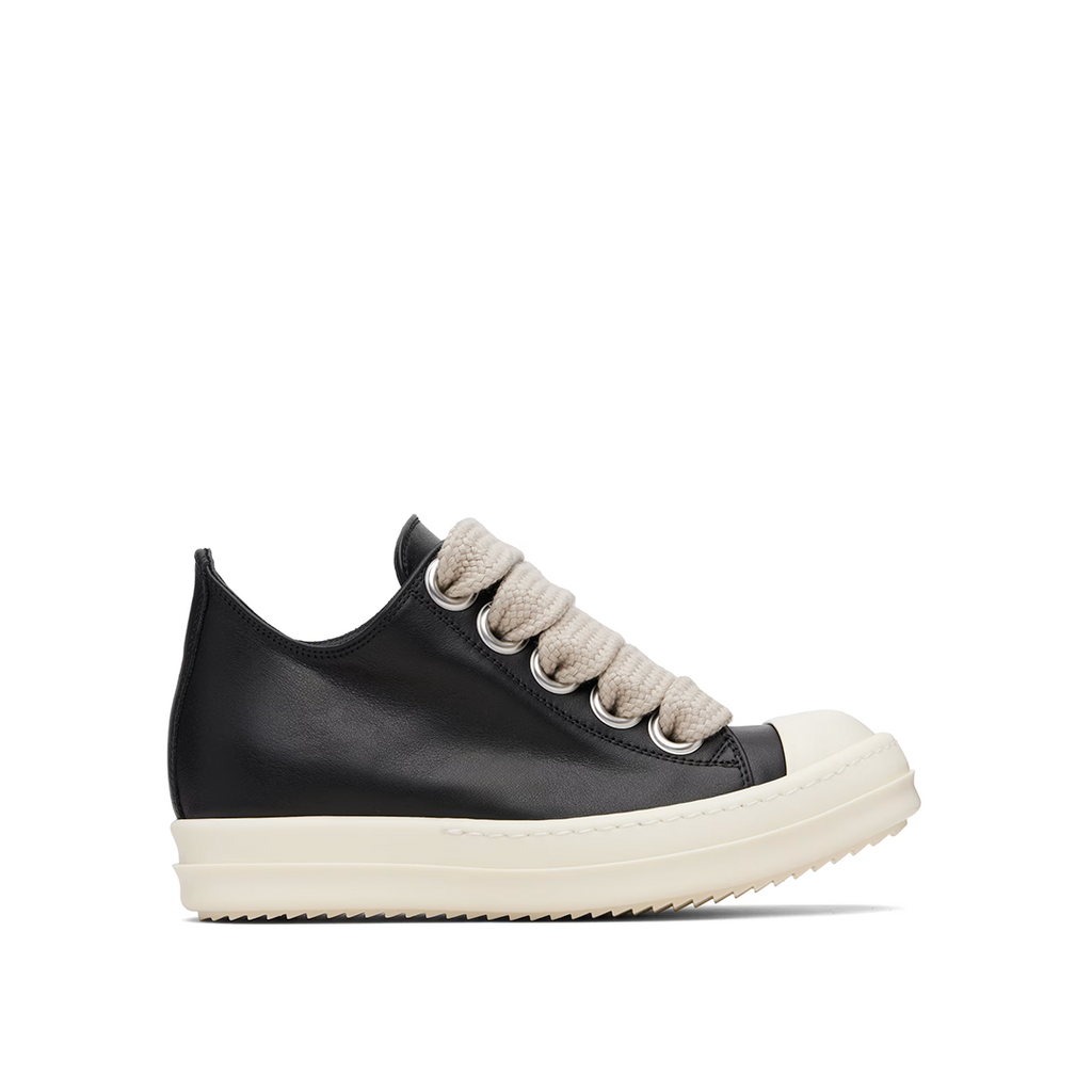 Rick Owens JUMBOLACE LOW SNEAKS BLACK/MILK/MILK Dark Slate Gray