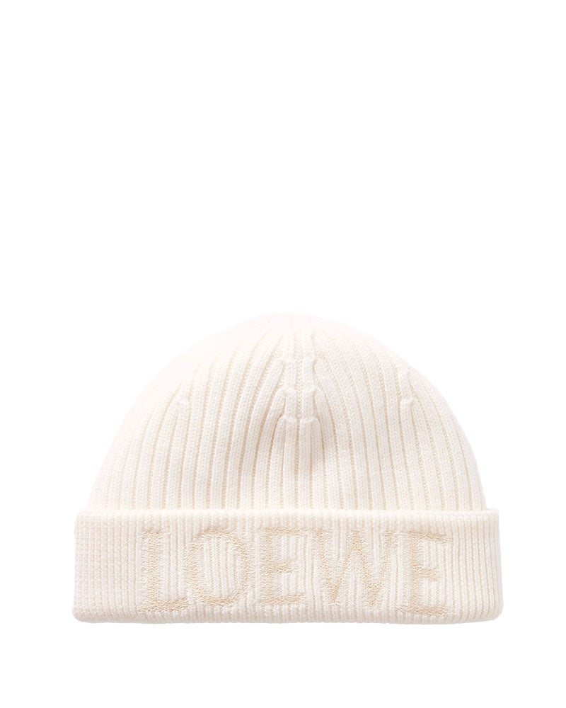 LOEWE LOEWE BEANIE LIGHT BEIGE Antique White