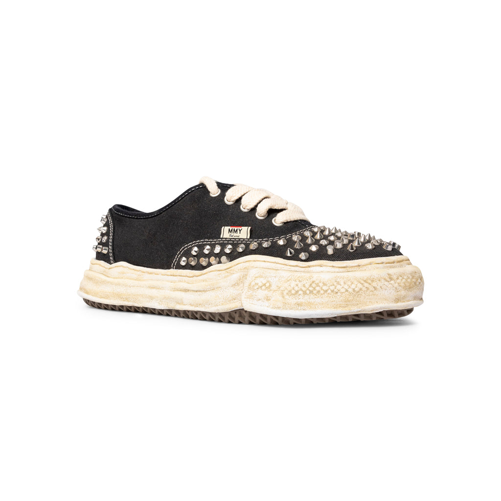 Maison Mihara Yasuhiro BAKER / original sole studded paint canvas Low -Top sneaker BLACK Bisque
