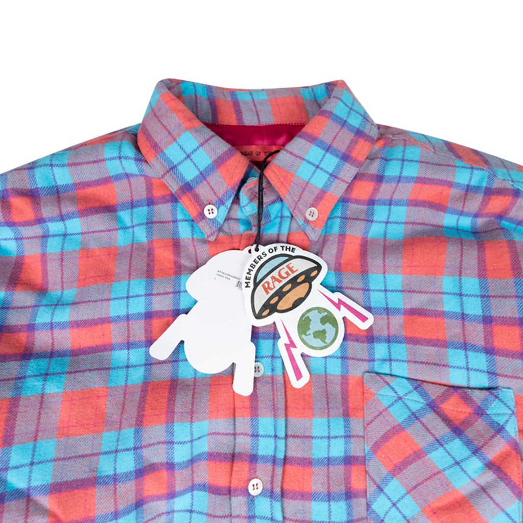 ANSH46 ARCHIVE PADDED FLANEL SHIRT CANDY KISS Rosy Brown