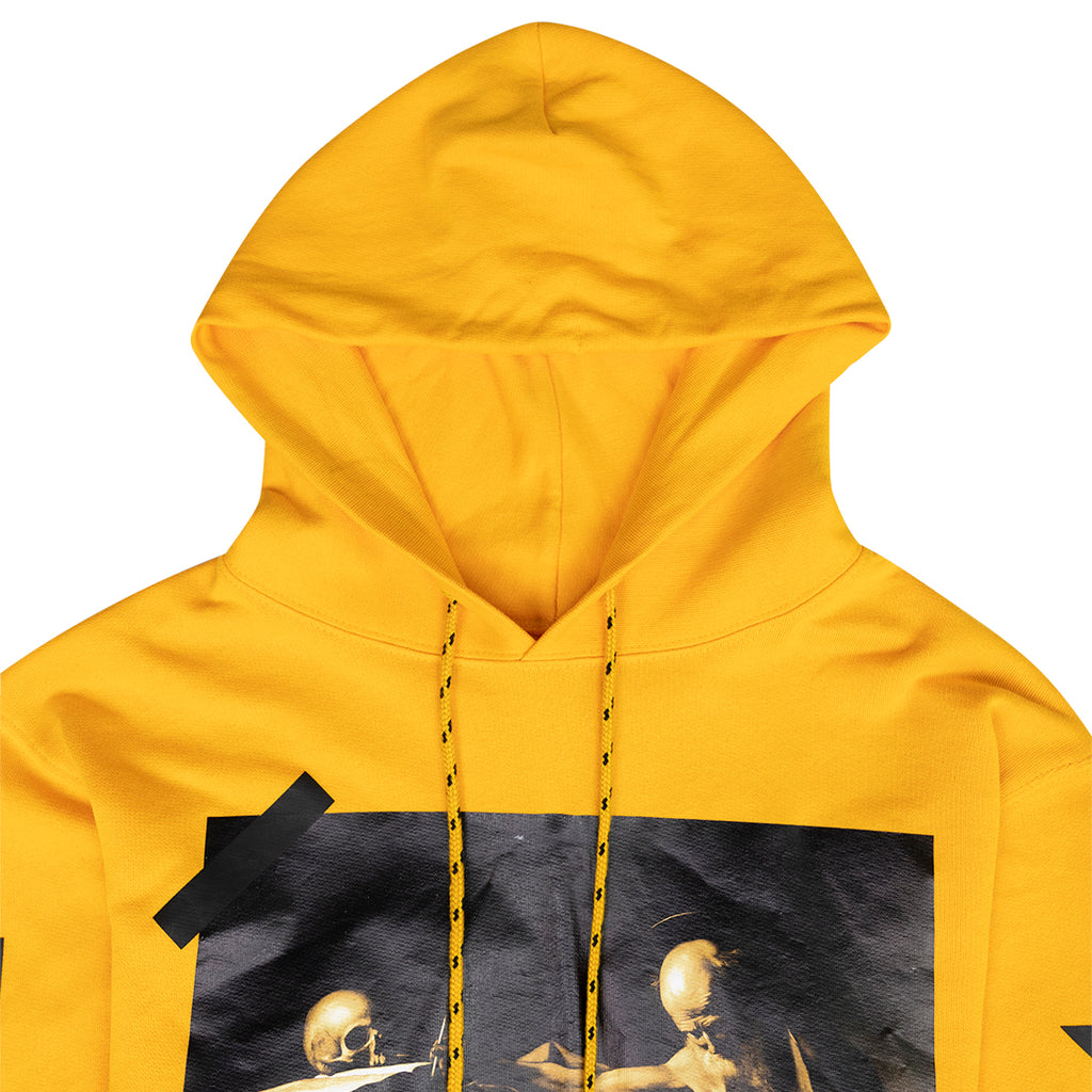 ANSH46 ARCHIVE DIAG SLEEVE CARAVAGGIO HOODIE Goldenrod