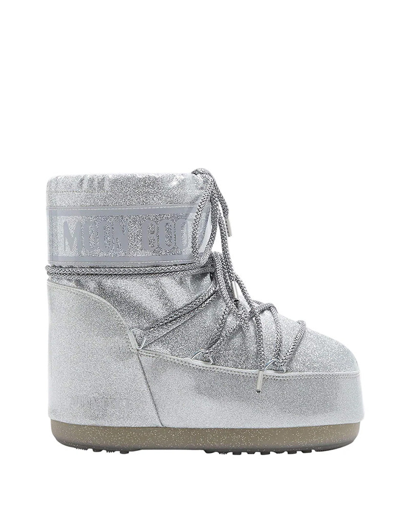 Moon Boot MB ICON LOW GLITTER SILVER Gray