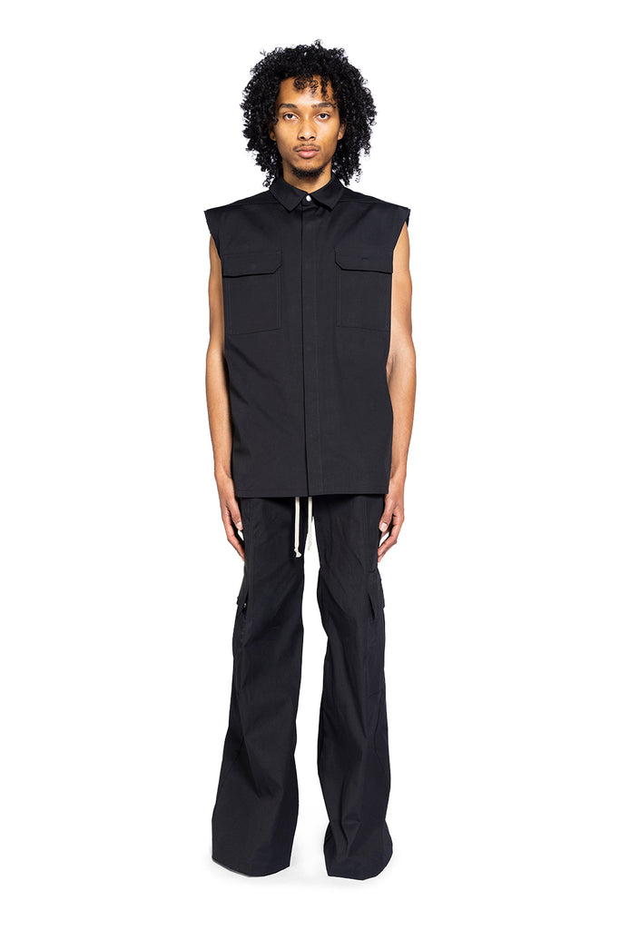 Rick Owens JUMBO SLEEVELESS OUTERSHIRT BLACK Dark Slate Gray