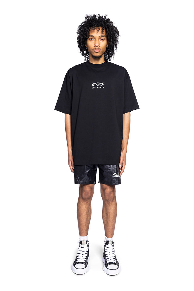 VETEMENTS OVAL LOGO SWIMSHORTS BLACK Tan