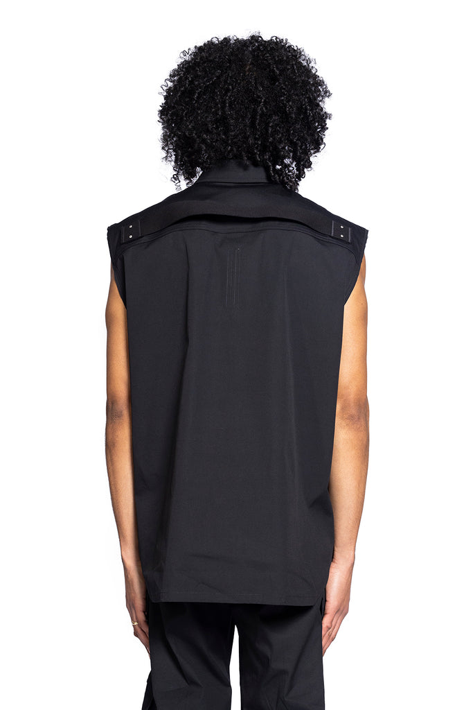 Rick Owens JUMBO SLEEVELESS OUTERSHIRT BLACK Dark Slate Gray