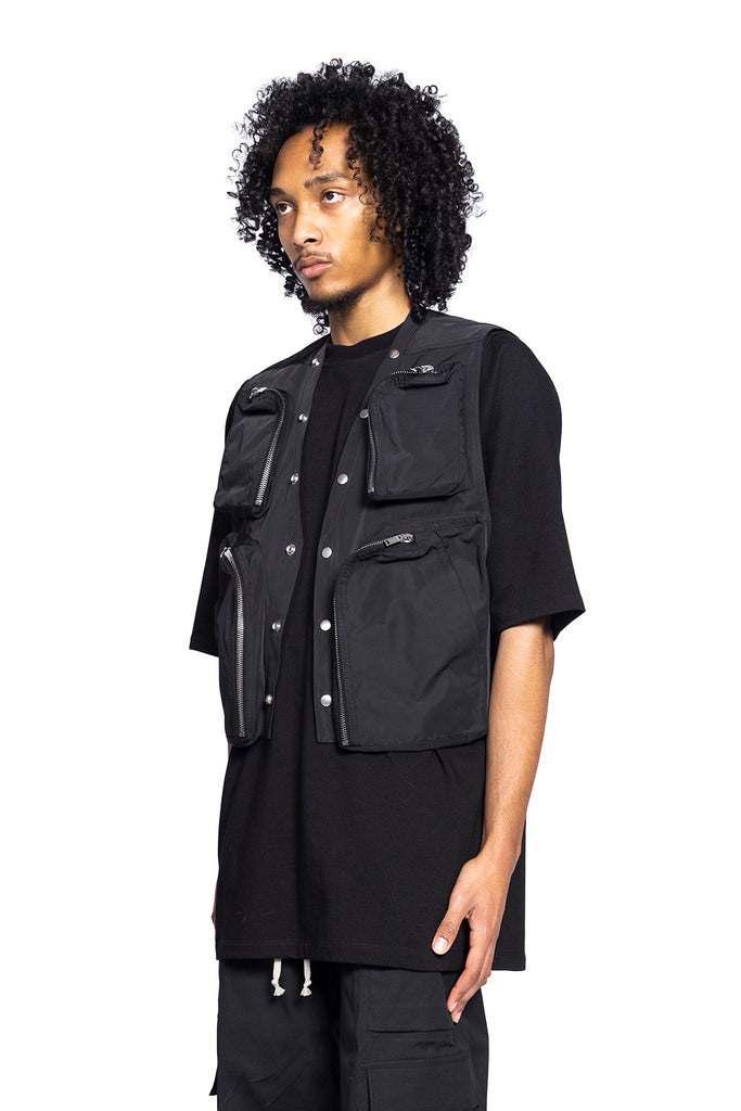 Rick Owens CARGO VEST BLACK Dark Slate Gray