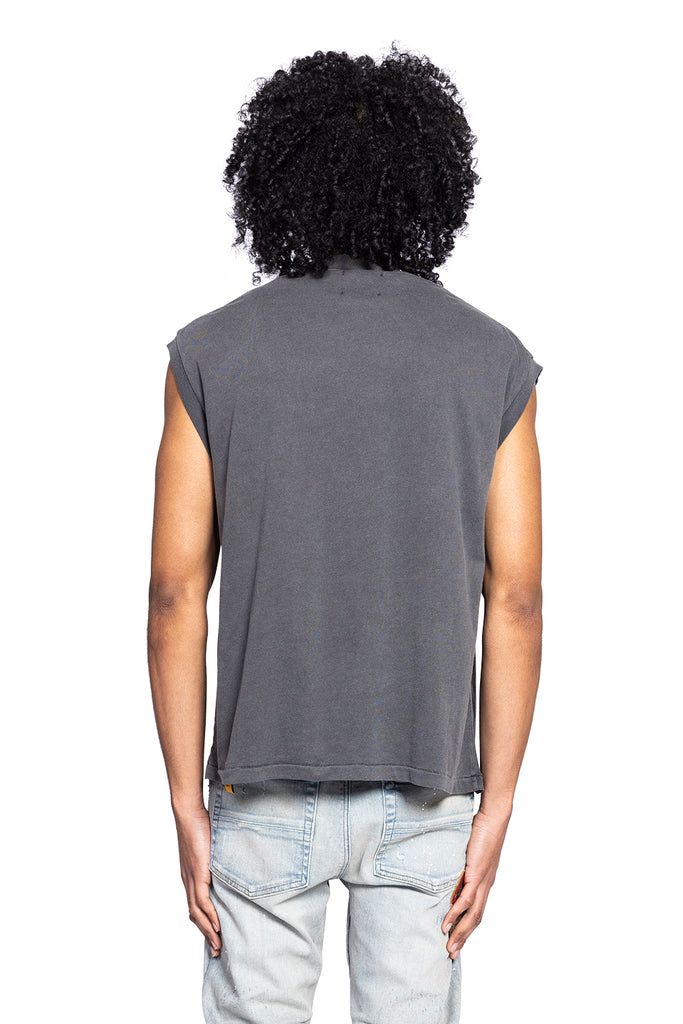 Gallery Dept. AUGI SLEEVELESS TEE WASHED BLACK Dim Gray