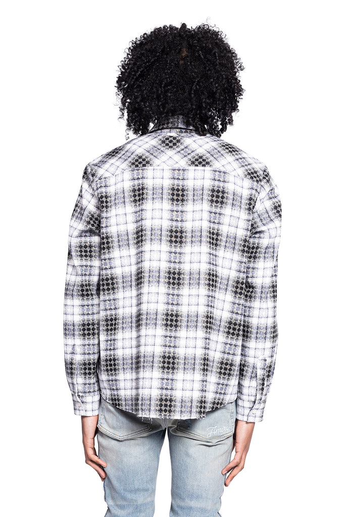 Amiri MA QUAD JACQUARD FLANNEL BLACK Light Gray