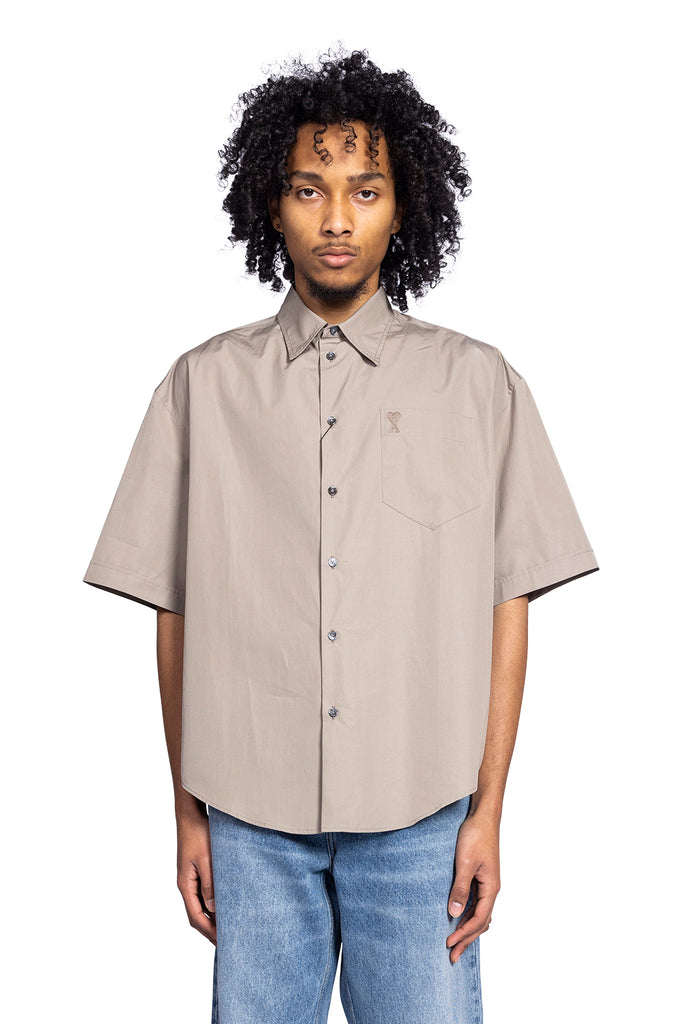 Ami Paris BOXY SHORT SLEEVE BOXY SHIRT ASH Gray