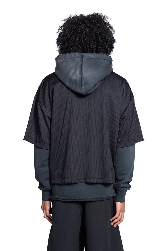 Amiri MA STAR MESH HOODIE BLACK Dark Slate Gray