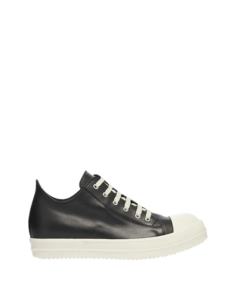 Rick Owens LOW SNEAKS BLACK/MILK/MILK Antique White