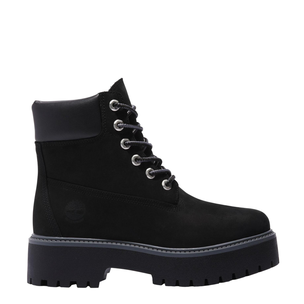 Timberland STONE STREET 6 INCH LACE UP WATERPROOF BOOT JET BLACK Black