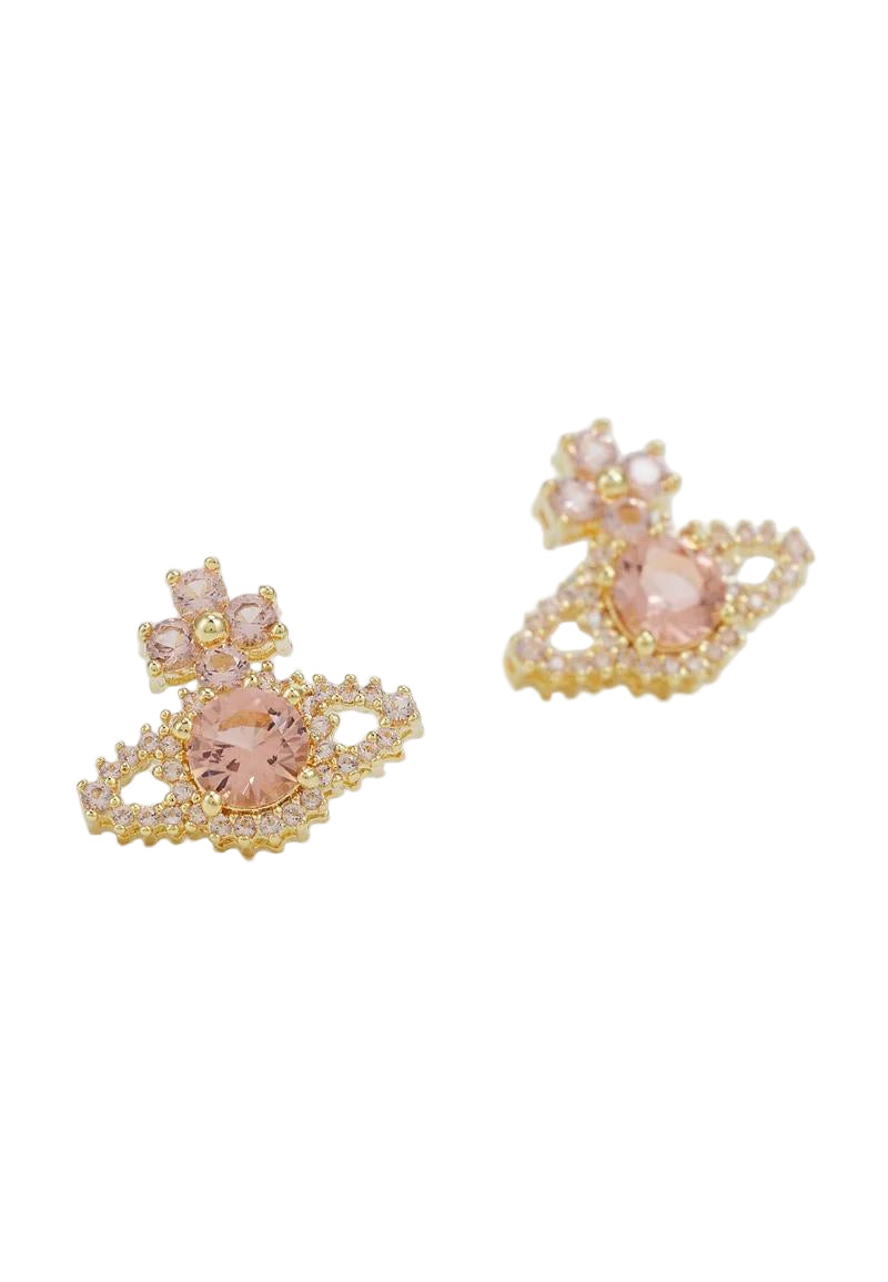 Vivienne Westwood Valentina Orb Earrings Gold Pink – ANSH46