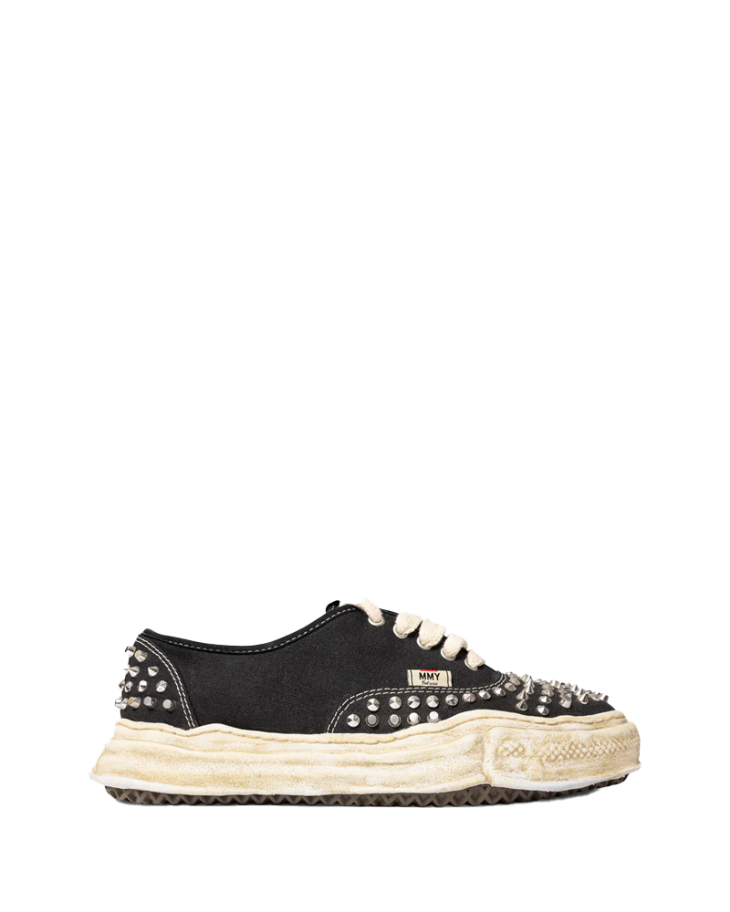 Maison Mihara Yasuhiro BAKER / original sole studded paint canvas Low -Top sneaker BLACK Dark Slate Gray
