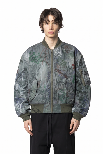 Graffiti Reversible Bomber Jacket By Protocol Index – ANSH46